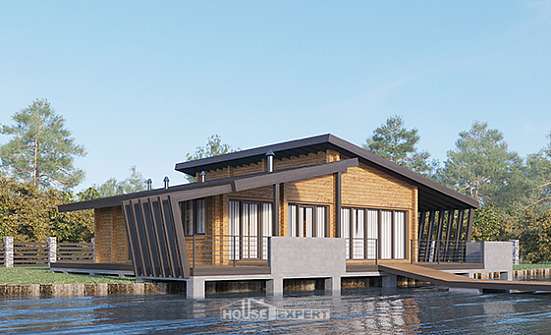 100-007-П Проект бани из бревен Волжск | Проекты домов от House Expert