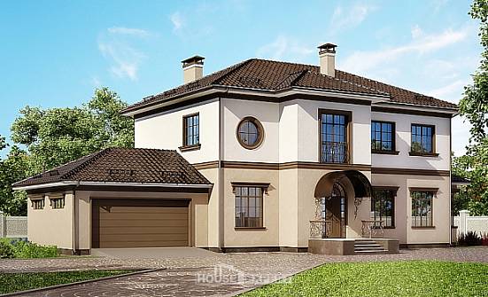 290-004-Л Проект двухэтажного дома, гараж, современный домик из кирпича Волжск | Проекты домов от House Expert