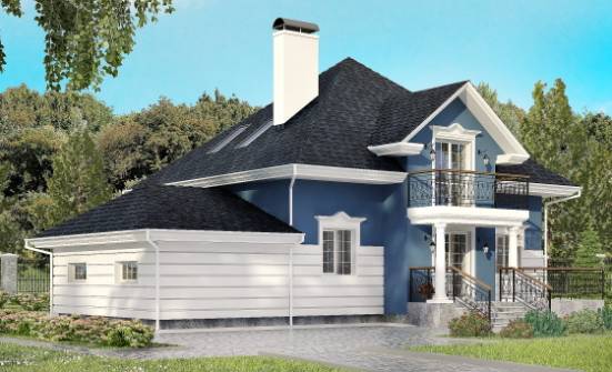 180-002-П Проект двухэтажного дома с мансардным этажом, гараж, красивый дом из кирпича Йошкар-Ола | Проекты домов от House Expert