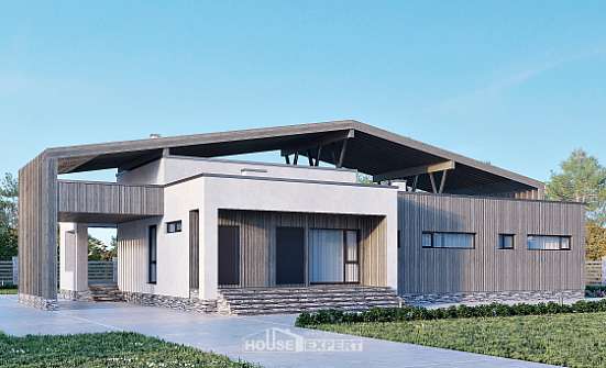 170-011-Л Проект одноэтажного дома, бюджетный коттедж из кирпича Йошкар-Ола | Проекты домов от House Expert