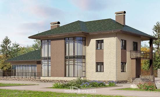 305-003-П Проект двухэтажного дома, современный домик из твинблока Волжск | Проекты домов от House Expert