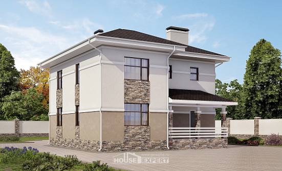 150-014-П Проект двухэтажного дома, классический загородный дом из теплоблока Йошкар-Ола | Проекты домов от House Expert