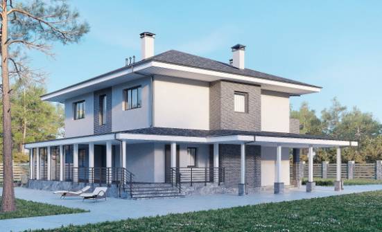250-004-Л Проект двухэтажного дома, огромный загородный дом из арболита Волжск | Проекты домов от House Expert