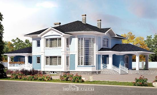 620-001-П Проект трехэтажного дома и гаражом, современный домик из твинблока Йошкар-Ола | Проекты домов от House Expert