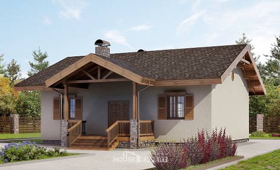 090-002-Л Проект одноэтажного дома, экономичный домик из кирпича Волжск | Проекты домов от House Expert