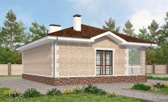 065-002-П Проект бани из кирпича Волжск | Проекты одноэтажных домов от House Expert