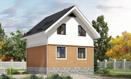 100-005-Л Проект трехэтажного дома мансардный этаж, уютный домик из бризолита Волжск | Проекты домов от House Expert