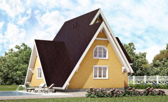 155-008-П Проект двухэтажного дома мансардный этаж, классический домик из дерева Йошкар-Ола | Проекты домов от House Expert