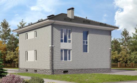 275-004-П Проект трехэтажного дома и гаражом, большой загородный дом из кирпича Волжск | Проекты домов от House Expert