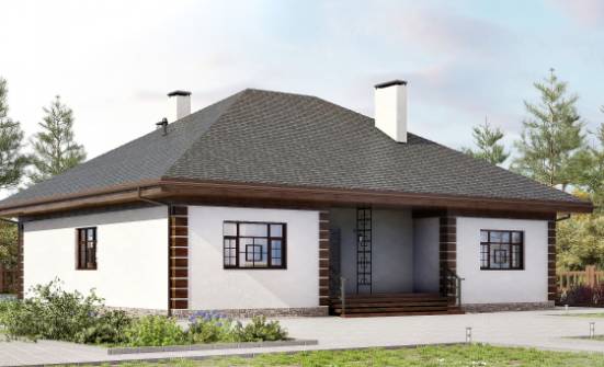 135-003-П Проект одноэтажного дома, современный загородный дом из керамзитобетонных блоков Волжск | Проекты домов от House Expert