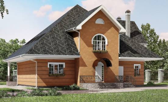 310-001-П Проект двухэтажного дома с мансардой, просторный дом из твинблока Волжск | Проекты домов от House Expert