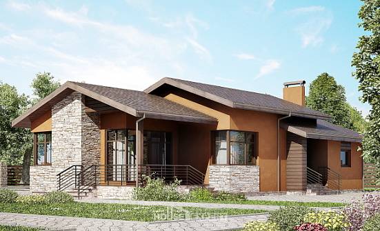 130-007-П Проект одноэтажного дома, классический домик из поризованных блоков Йошкар-Ола | Проекты домов от House Expert