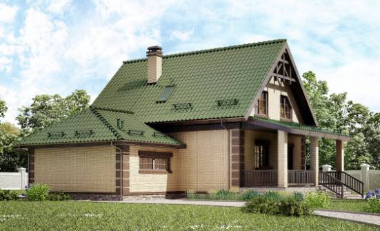 160-007-П Проект двухэтажного дома мансардный этаж и гаражом, бюджетный дом из арболита Волжск | Проекты домов от House Expert