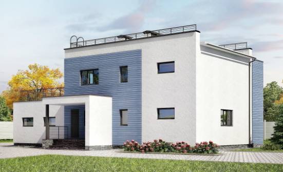 180-012-Л Проект двухэтажного дома и гаражом, красивый коттедж из кирпича Волжск | Проекты домов от House Expert