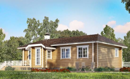 095-001-Л Проект одноэтажного дома, простой загородный дом из дерева Волжск | Проекты домов от House Expert