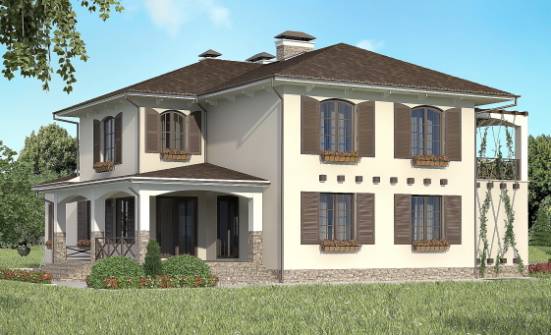 285-002-П Проект двухэтажного дома и гаражом, огромный дом из кирпича Йошкар-Ола | Проекты домов от House Expert
