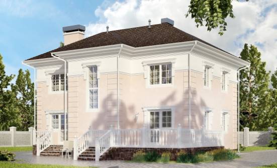 155-005-Л Проект двухэтажного дома, компактный коттедж из бризолита Волжск | Проекты домов от House Expert