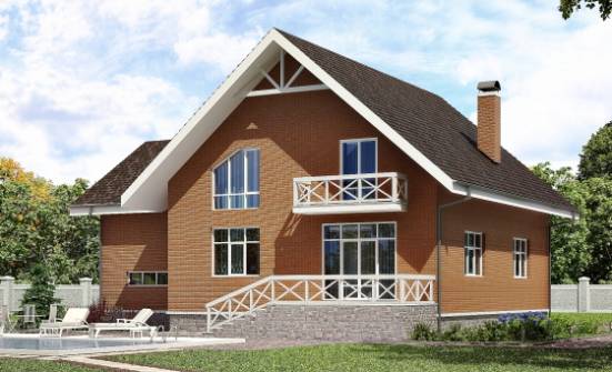 215-001-П Проект двухэтажного дома мансардой и гаражом, простой загородный дом из поризованных блоков Волжск | Проекты домов от House Expert