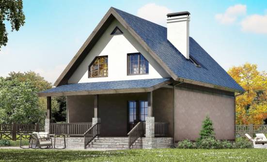 130-003-П Проект двухэтажного дома мансардой, красивый загородный дом из пеноблока Йошкар-Ола | Проекты домов от House Expert