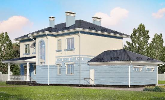 285-003-Л Проект двухэтажного дома и гаражом, современный коттедж из кирпича Волжск | Проекты домов от House Expert