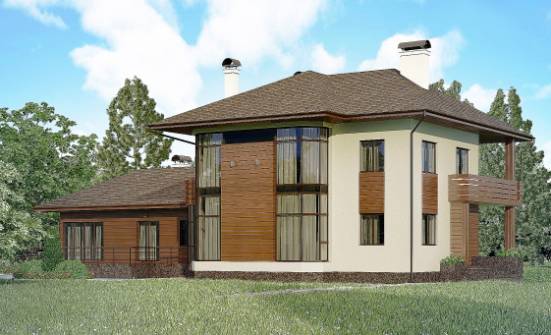 300-001-П Проект двухэтажного дома, уютный загородный дом из кирпича Волжск | Проекты домов от House Expert
