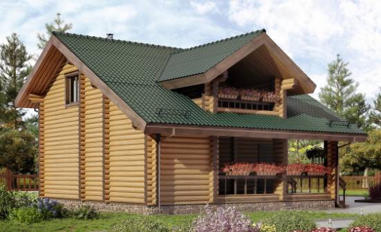 110-005-П Проект двухэтажного дома с мансардным этажом, простой дом из дерева Йошкар-Ола | Проекты домов от House Expert