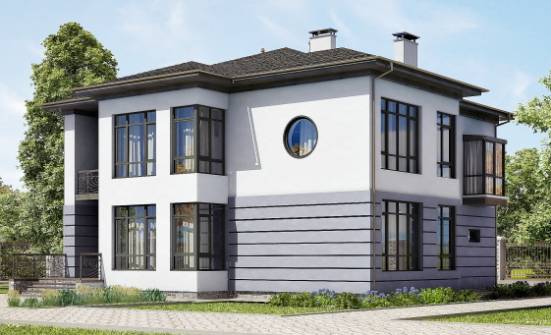 300-006-Л Проект двухэтажного дома и гаражом, огромный коттедж из кирпича Йошкар-Ола | Проекты домов от House Expert