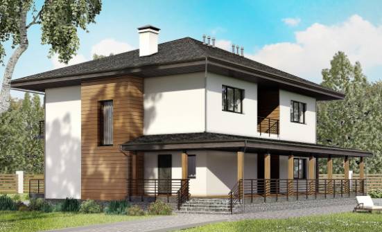 245-001-П Проект двухэтажного дома, классический домик из арболита Йошкар-Ола | Проекты домов от House Expert