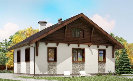 080-002-Л Проект одноэтажного дома, бюджетный домик из газосиликатных блоков Волжск | Проекты одноэтажных домов от House Expert