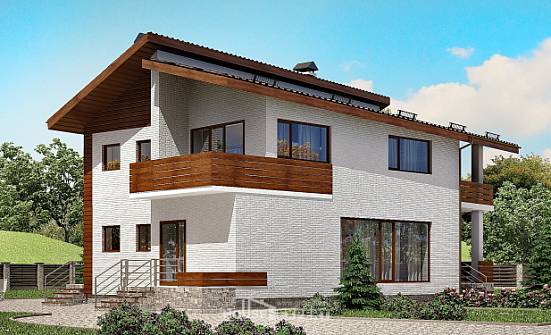 180-009-П Проект двухэтажного дома с мансардным этажом, уютный коттедж из кирпича Волжск | Проекты домов от House Expert