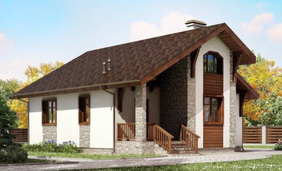 080-002-Л Проект одноэтажного дома, бюджетный домик из газосиликатных блоков Волжск | Проекты домов от House Expert