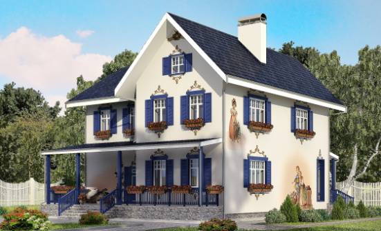 180-003-П Проект двухэтажного дома, скромный домик из кирпича Волжск | Проекты домов от House Expert