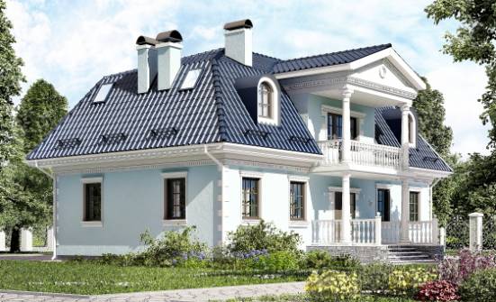 210-004-Л Проект двухэтажного дома мансардный этаж, уютный коттедж из газобетона Волжск | Проекты домов от House Expert
