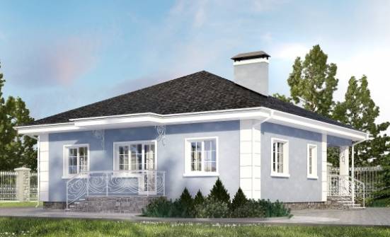 100-001-П Проект одноэтажного дома, компактный домик из бризолита Волжск | Проекты домов от House Expert