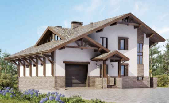 305-002-П Проект трехэтажного дома с мансардным этажом, уютный загородный дом из кирпича Волжск | Проекты домов от House Expert
