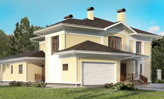 375-002-Л Проект двухэтажного дома, гараж, большой коттедж из кирпича Волжск | Проекты домов от House Expert