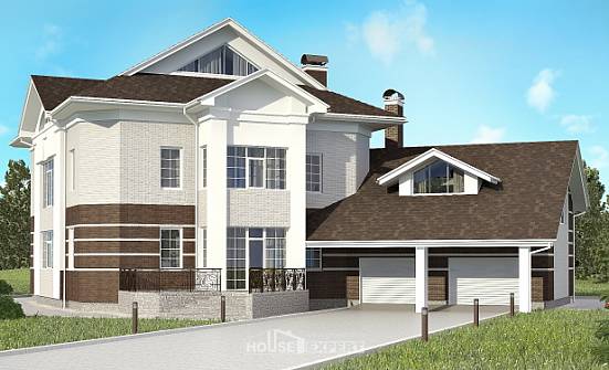 410-001-П Проект двухэтажного дома, гараж, огромный коттедж из кирпича Волжск | Проекты домов от House Expert