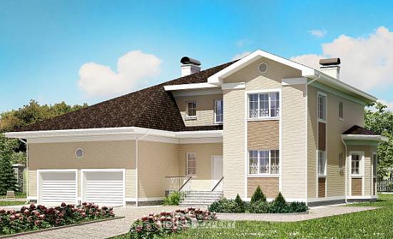 335-001-Л Проект двухэтажного дома, гараж, просторный домик из кирпича Йошкар-Ола | Проекты домов от House Expert