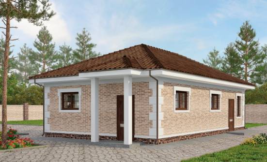 070-005-П Проект гаража из кирпича Йошкар-Ола | Проекты одноэтажных домов от House Expert