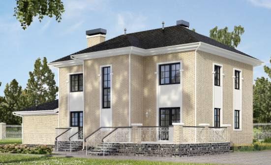 180-006-П Проект двухэтажного дома и гаражом, современный дом из кирпича Йошкар-Ола | Проекты домов от House Expert