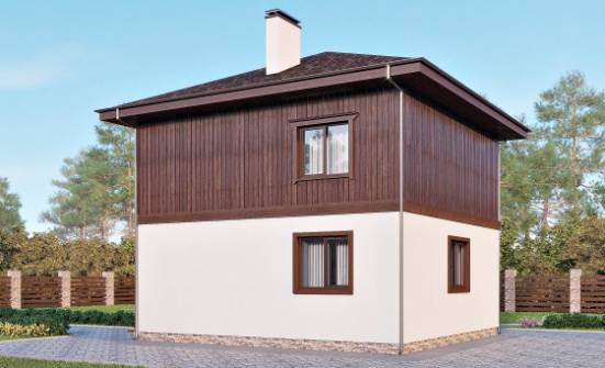 100-006-Л Проект двухэтажного дома, скромный дом из теплоблока Волжск | Проекты домов от House Expert