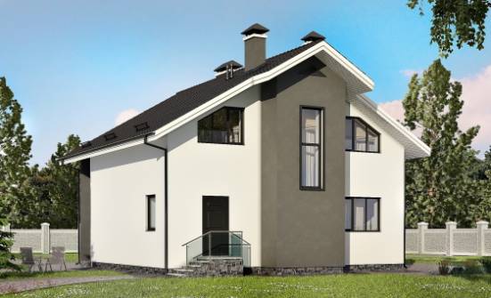 150-005-Л Проект двухэтажного дома мансардой, недорогой загородный дом из газосиликатных блоков Волжск | Проекты домов от House Expert