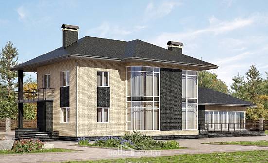 305-003-Л Проект двухэтажного дома, классический дом из газобетона Волжск | Проекты домов от House Expert