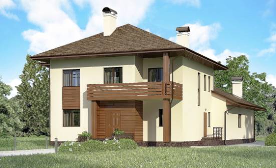 300-001-П Проект двухэтажного дома, уютный загородный дом из кирпича Волжск | Проекты домов от House Expert