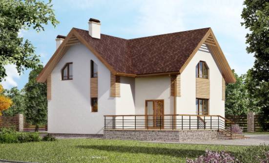150-009-П  Проект двухэтажного дома с мансардным этажом, простой дом из теплоблока Волжск | Проекты домов от House Expert