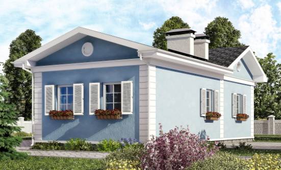 090-004-П Проект одноэтажного дома, доступный коттедж из арболита Йошкар-Ола | Проекты одноэтажных домов от House Expert