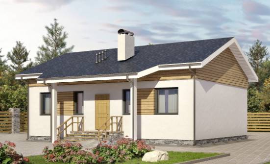080-004-П Проект одноэтажного дома, бюджетный коттедж из газобетона Волжск | Проекты домов от House Expert