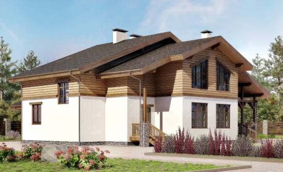 210-006-П Проект двухэтажного дома мансардой, красивый домик из кирпича Йошкар-Ола | Проекты домов от House Expert