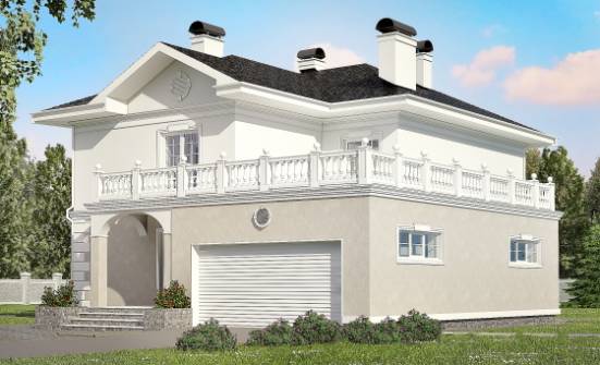 340-002-П Проект двухэтажного дома и гаражом, огромный дом из кирпича Волжск | Проекты домов от House Expert