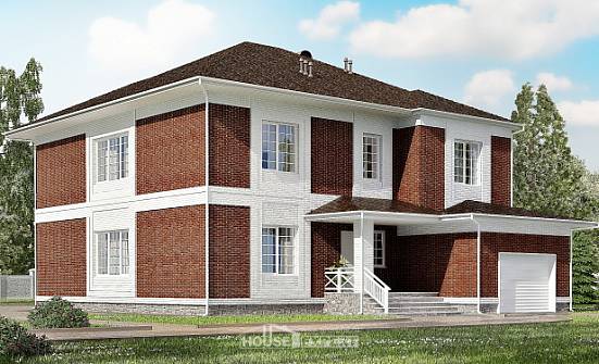 315-001-П Проект двухэтажного дома и гаражом, просторный дом из кирпича Йошкар-Ола | Проекты домов от House Expert